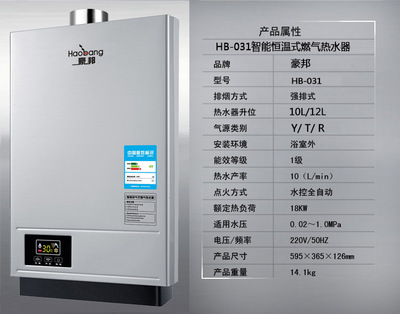 纯铜恒温燃气热水器低价出口加工 中山豪邦电器如何以品质与Cost兼具立足全球市场